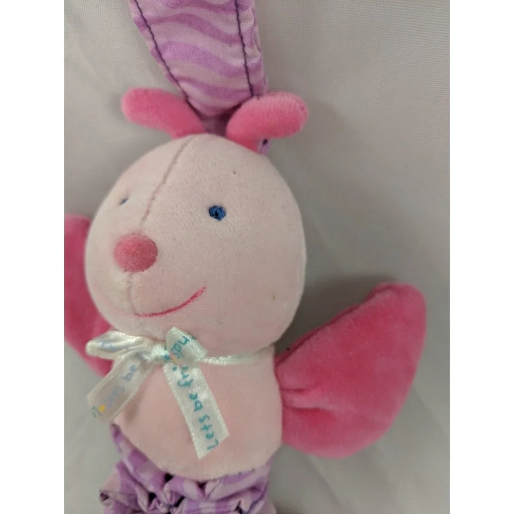 Carters‎ Starters Pink Insect Bug Butterfly Plush Bell Wiggles 12 Inch Stuffed